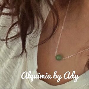 Alquimia Green Stone Necklace Minimalist Design